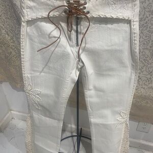 Parasuco Vintage Hand Stitched Embellished Denim Sz 27